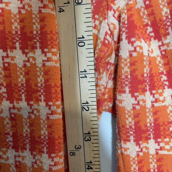 Maeve by Anthropologie Pants Womens Medium Orange Red The Margot Flare Plaid - Picture 7 of 13